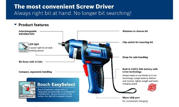 3 máy vặn vít Bosch dùng pin được ưa chuộng nhất hiện nay