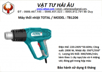 Máy thổi nhiệt TOTAL TB1206