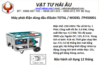 Máy phát điện dùng dầu điêzên TOTAL TP450001