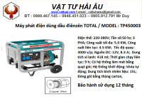 Máy phát điện dùng dầu điênzên TOTAL TP450003