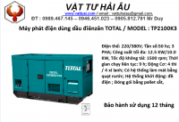 Máy phát điện dùng dầu điênzên TOTAL TP2100K3