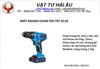 Máy khoan dùng pin TPC6116