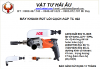Máy khoan rút  lõi gạch AGP TC402