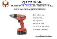 Máy khoan pin BLACK&DECKER EPC12K2