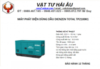 Máy phát điện dùng dầu dienzen TOTAL TP2100K1