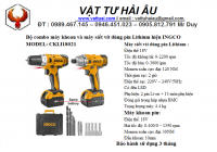 Bộ combo máy khoan và máy siết vít dùng pin Lithium CKLI18021