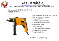 Máy khoan búa ID7508E hiệu INGCO