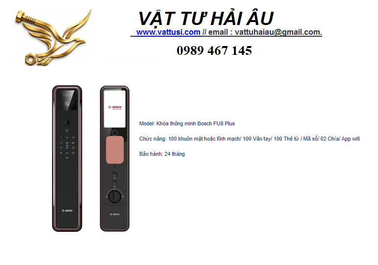 Khóa thông minh Bosch FU8 Plus Khóa thông minh Bosch FU8 Plus