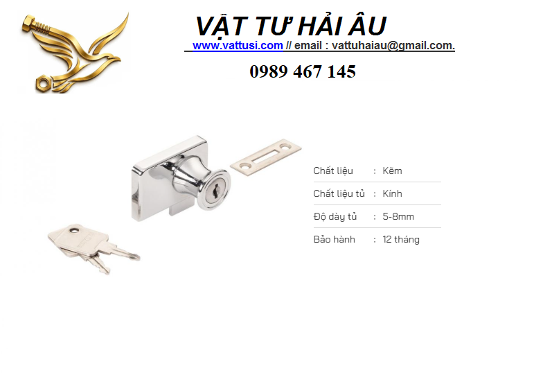 Khóa tủ kính VICKINI 03408.001 CP Khóa tủ kính VICKINI 03408.001 CP