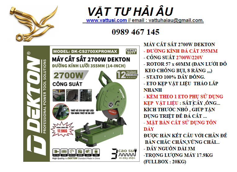 MÁY CẮT SẮT DK-2700XPROMAX EAVY DUTY MÁY CẮT SẮT DK-2700XPROMAX EAVY DUTY